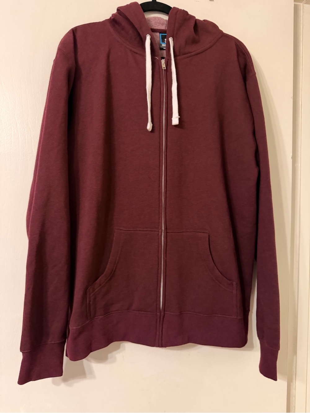 Standard Supply NWOT Mens Maroon Zip Up Hoodie Size XL